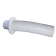 Trident Marine 10' White Stern Flex Hose w/Transom Flange - TFK-10W