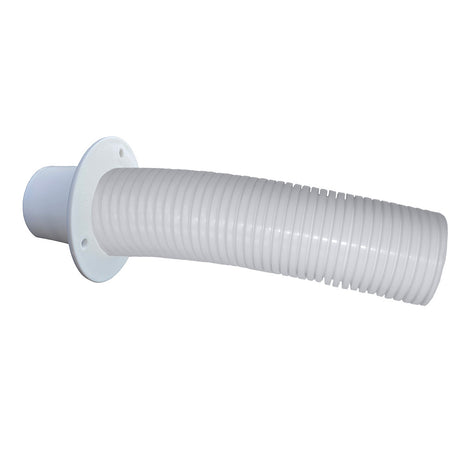 Trident Marine 10' White Stern Flex Hose w/Transom Flange - TFK-10W