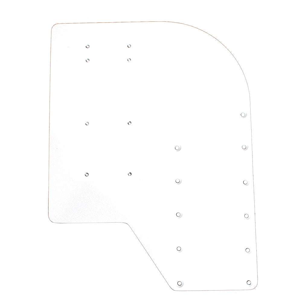 Small Offset Trolling Motor Plate made of 6061 T6 aluminum by Sea Brackets with precision tapped holes for trolling motor mounting