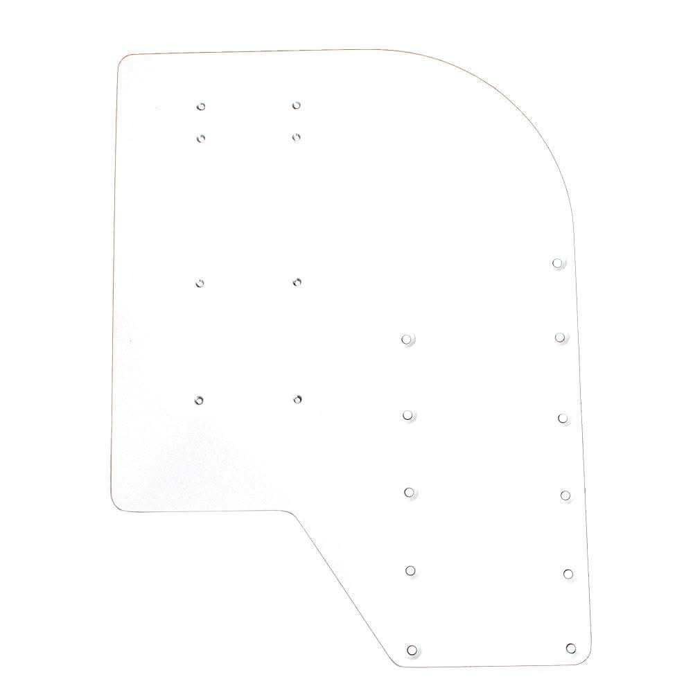 Sea Brackets Small Offset Trolling Motor Plate made of 6061 aluminum with multiple mounting holes.