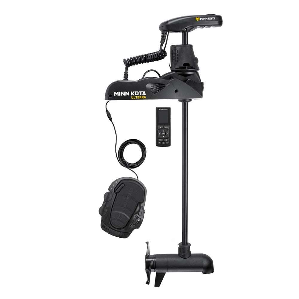 Minn Kota Ulterra 80 trolling motor with wireless remote and Dual Spectrum CHIRP sonar, 24V, 80LB thrust, 45-inch shaft.