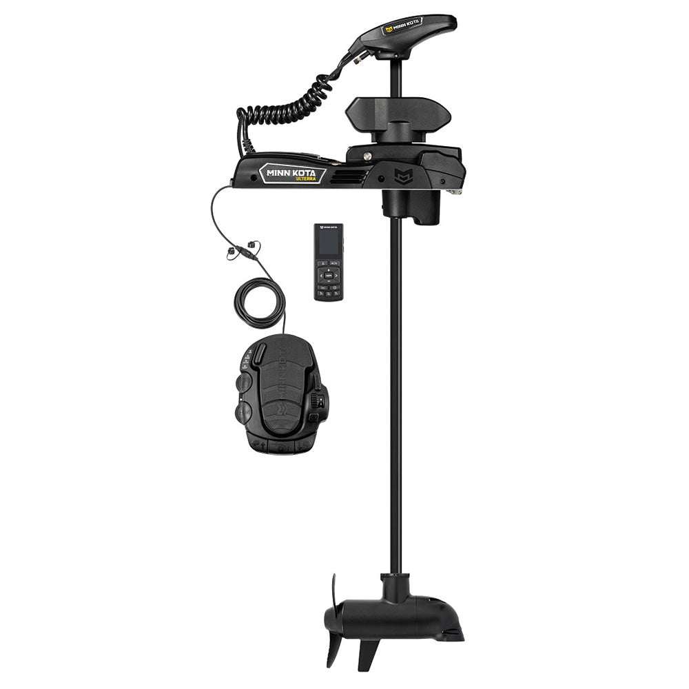 Minn Kota Ulterra QUEST™ 90/115 lb thrust trolling motor with wireless remote and Dual Spectrum CHIRP sonar.