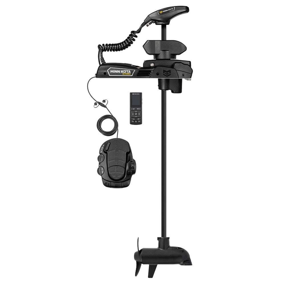 Minn Kota Ulterra QUEST™ 90/115 lb thrust trolling motor with wireless remote and Dual Spectrum CHIRP sonar.