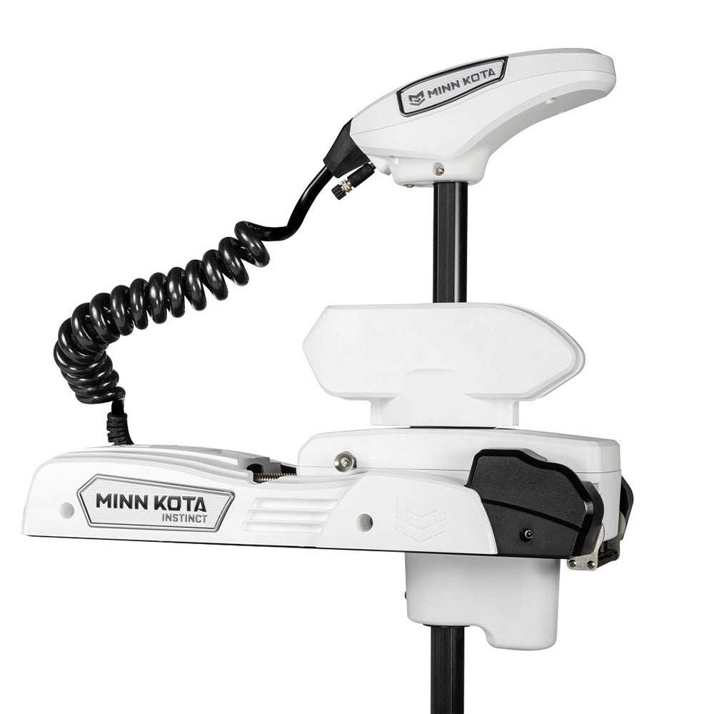 Minn Kota Riptide Instinct QUEST 90/115 72" white trolling motor with wireless remote and advanced GPS control for saltwater use