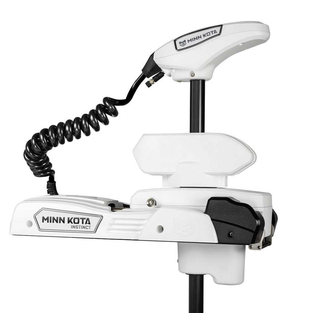 Minn Kota Riptide Instinct QUEST 90/115 72" white trolling motor with wireless remote and advanced GPS control for saltwater use