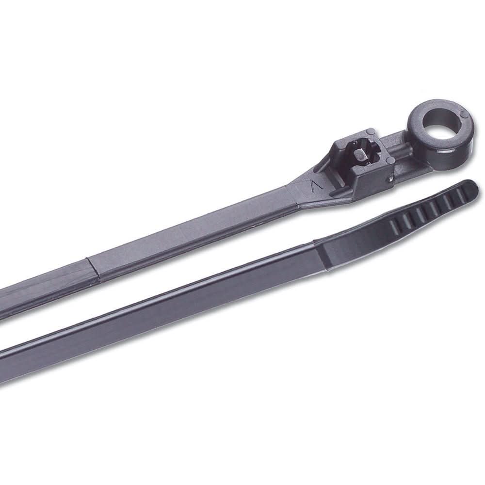 Ancor 6" UV Black Mounting Cable Zip Ties - 100 Pack - 199253 - Anchor Express