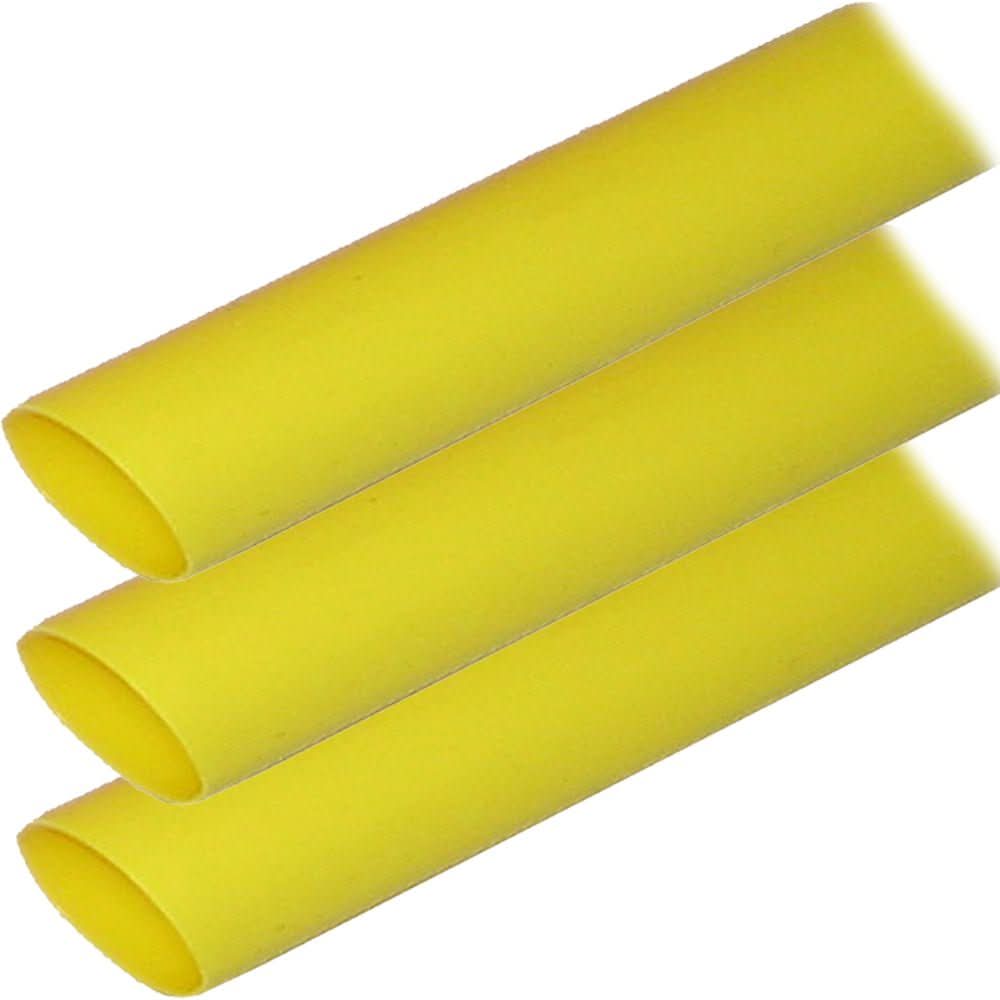 Ancor Adhesive Lined Heat Shrink Tubing (ALT) - 1" x 6" - 3 - Pack - Yellow - 307906 - Anchor Express