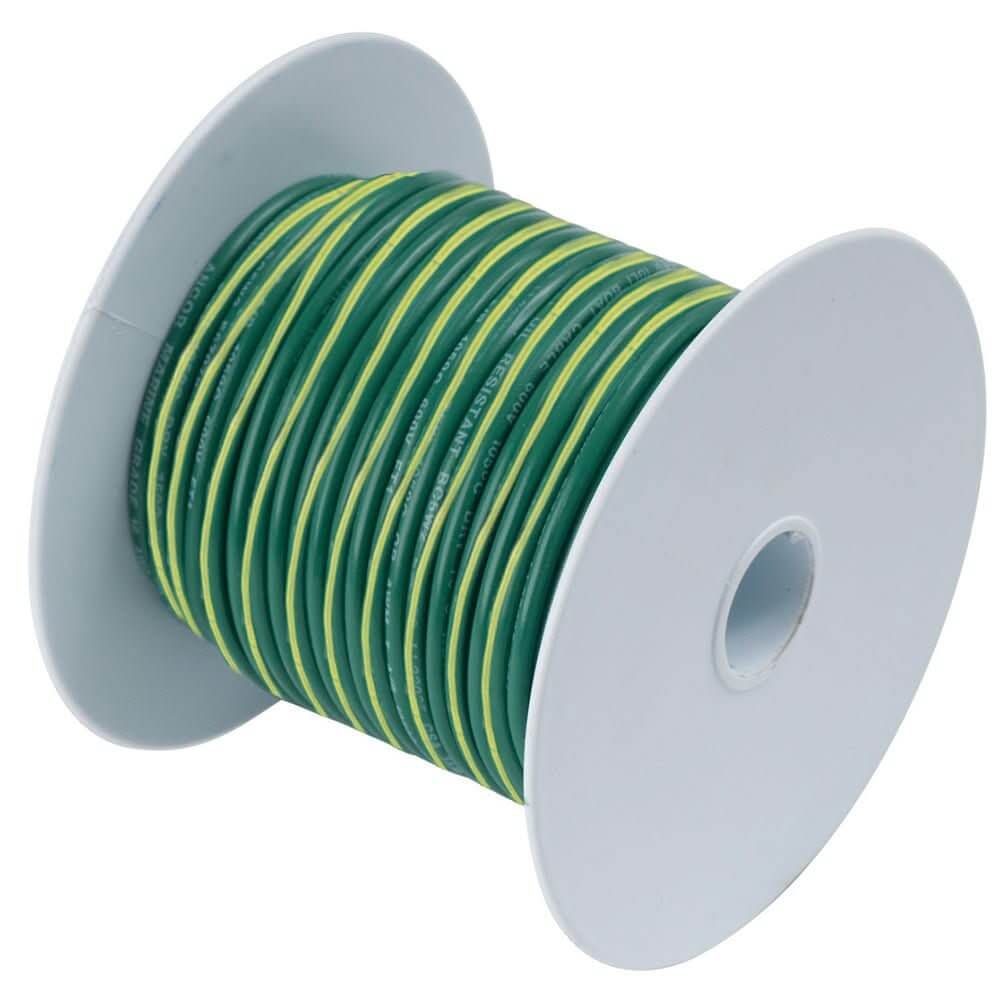 Ancor Green w/Yellow Stripe 10 AWG Tinned Copper Wire - 250' - 109325 - Anchor Express