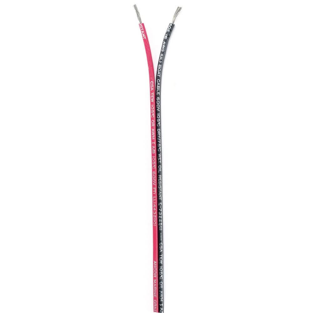 Ancor Ribbon Bonded Cable - 16/2 AWG - Red/Black - Flat - 100' - 153110 - Anchor Express