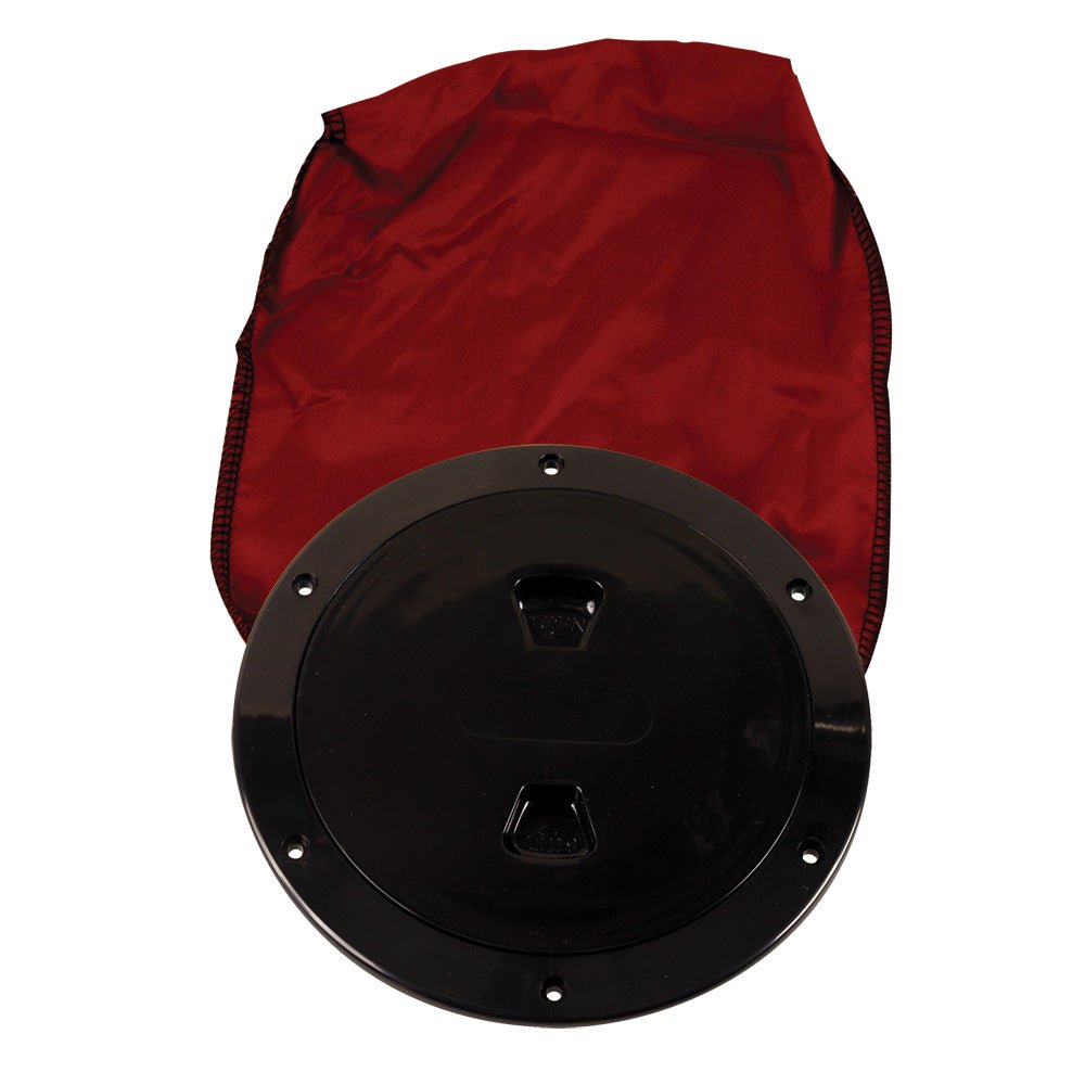 Beckson 6" Stow - Away Deck Plate - Black w/12" Bag - DP60BB - Anchor Express