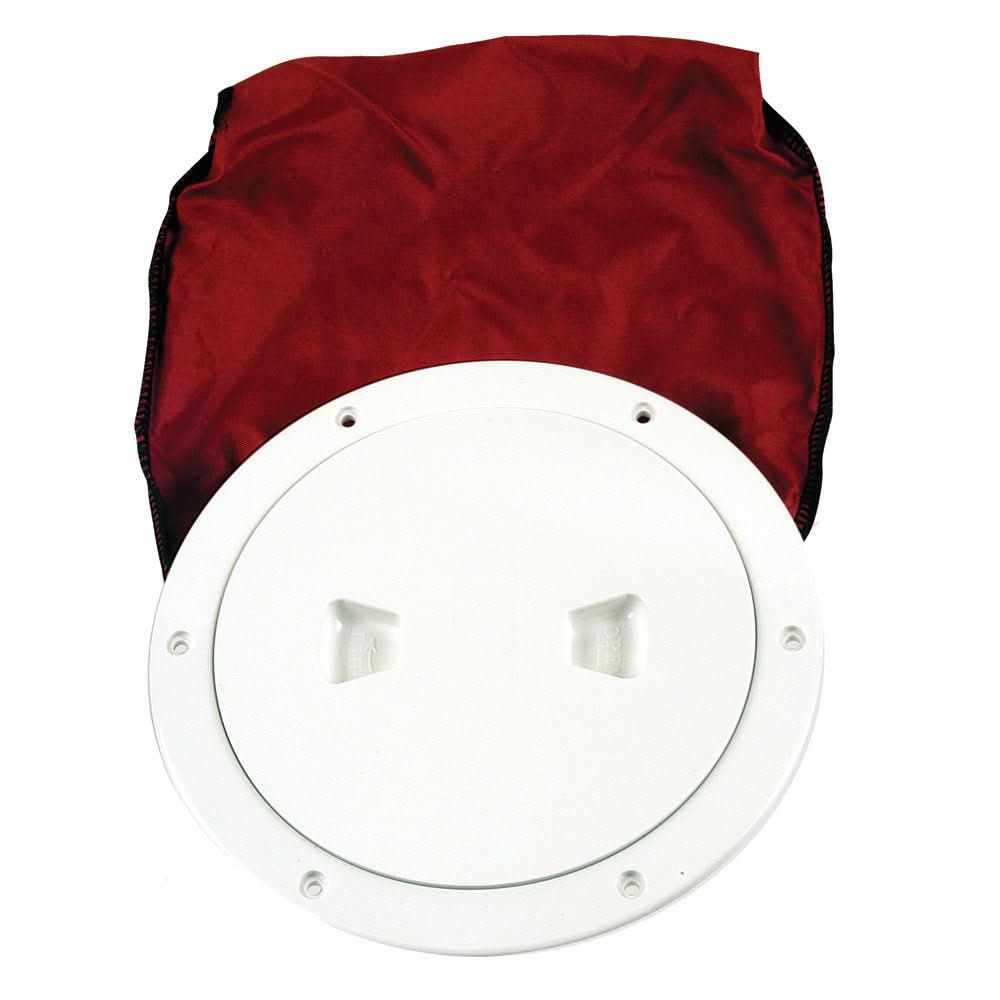 Beckson 6" Stow - Away Deck Plate - White w/12" Bag - DP60BW - Anchor Express
