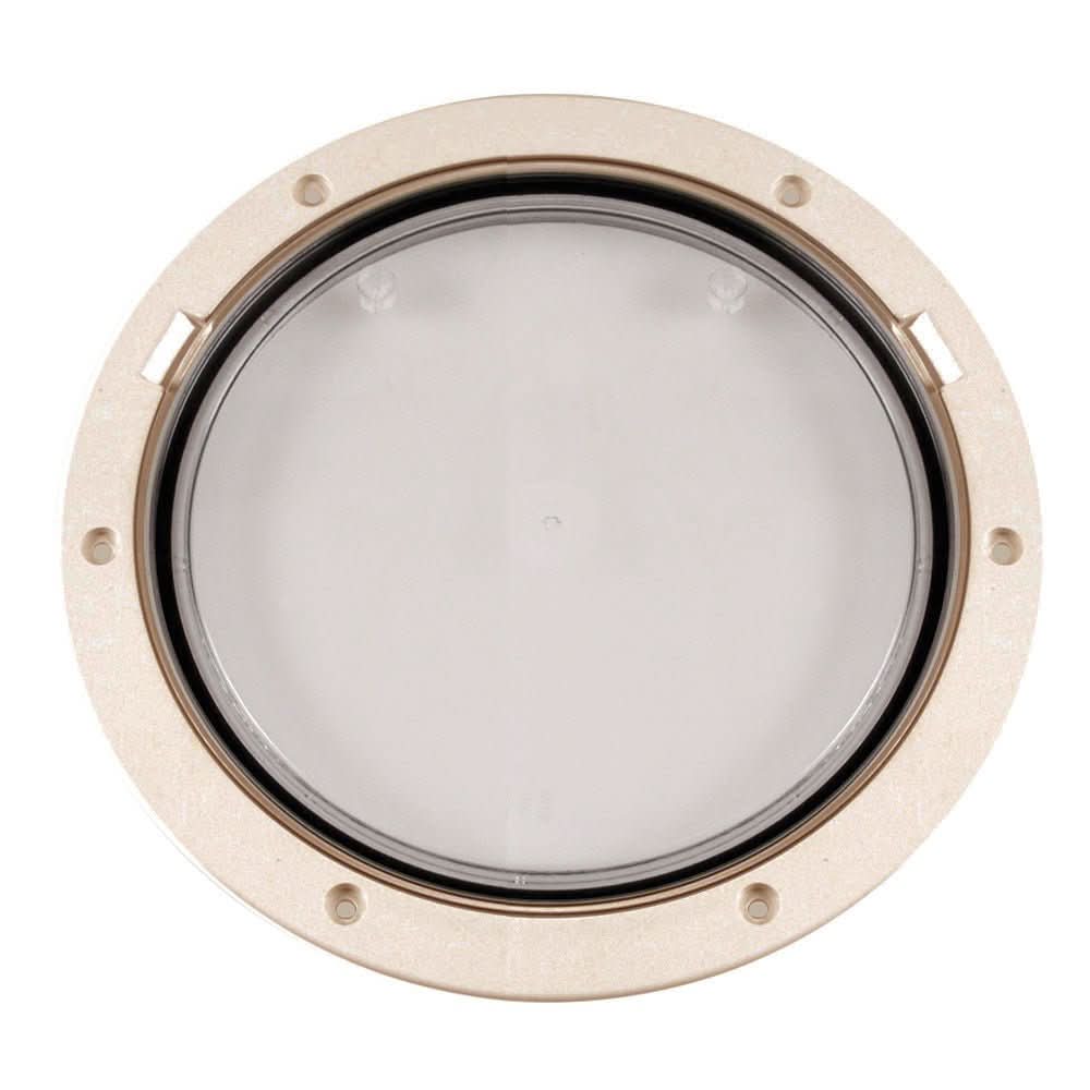 Beckson 8" Clear Center Pry - Out Deck Plate - Beige - DP81 - N - C - Anchor Express
