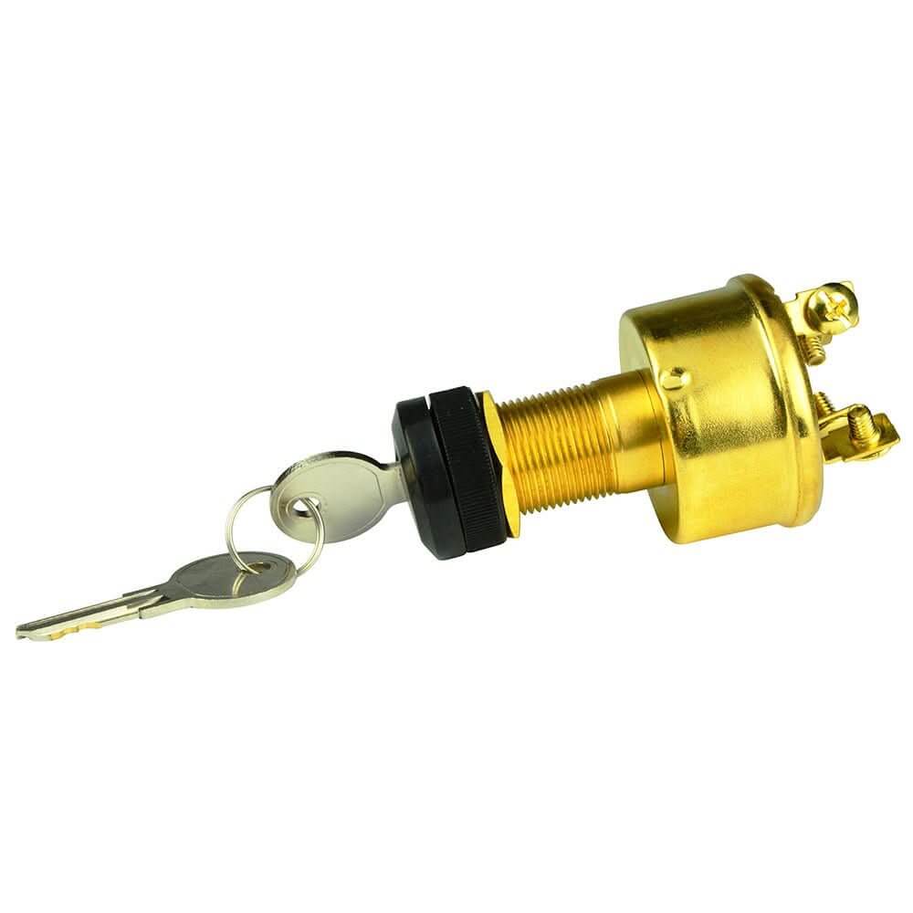 BEP 4 - Position Brass Ignition Switch - Accessory/OFF/Ignition & Accessory/Start - 1001609 - Anchor Express