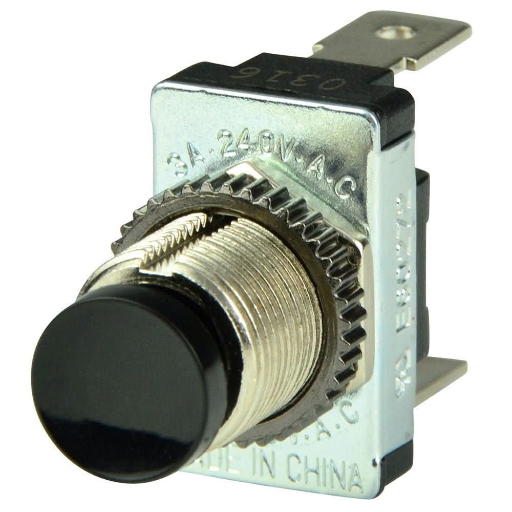 BEP Black SPST Momentary Contact Switch - OFF/(ON) - 1001402 - Anchor Express
