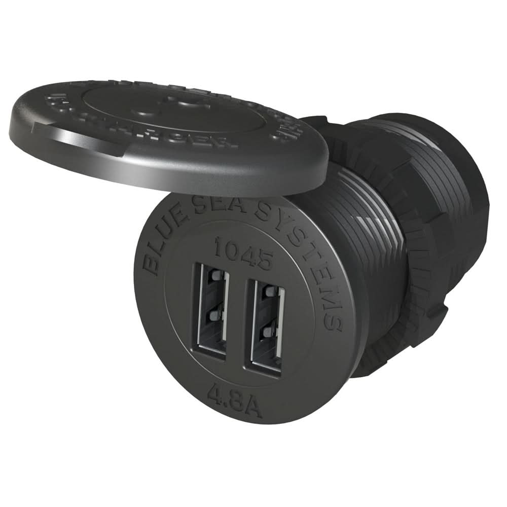 Blue Sea 1045 12/24V Dual USB Charger - 1 - 1/8" Socket Mount - 1045 - Anchor Express
