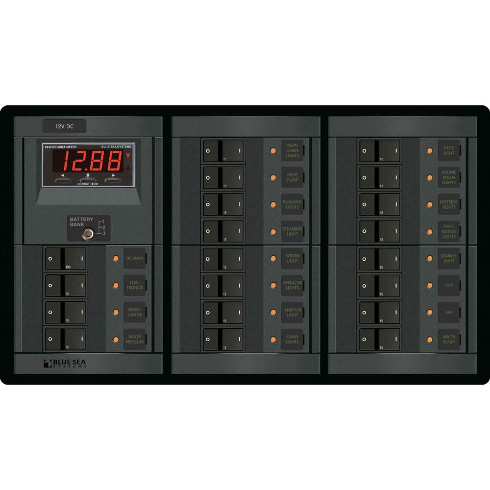 Blue Sea 1221 12V DC Main + 19 Positions w/Digital Meter - 1221 - Anchor Express