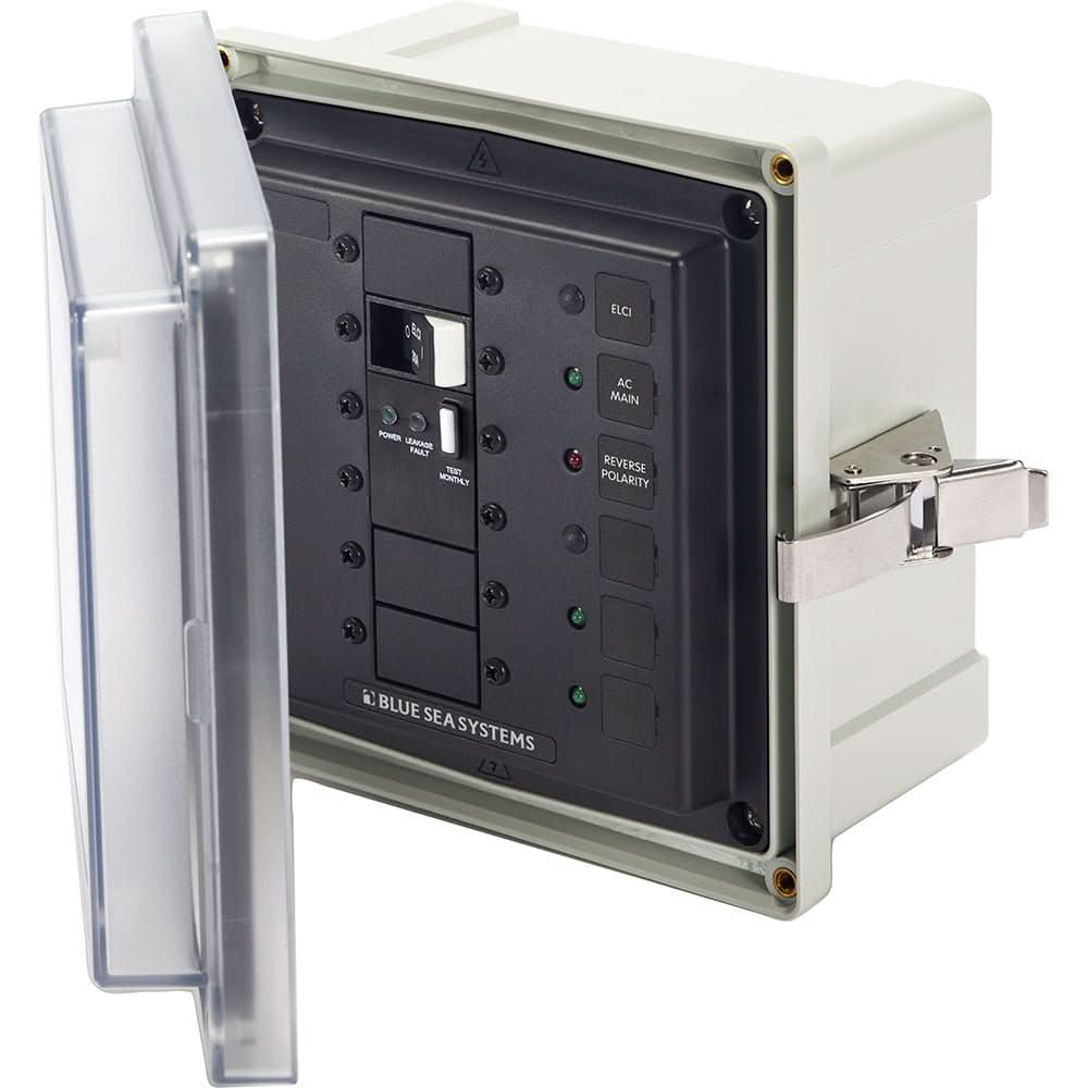 Blue Sea 3118 SMS Surface Mount System Panel Enclosure - 120V AC / 50A ELCI Main - 2 Blank Circuit Positions - 3118 - Anchor Express