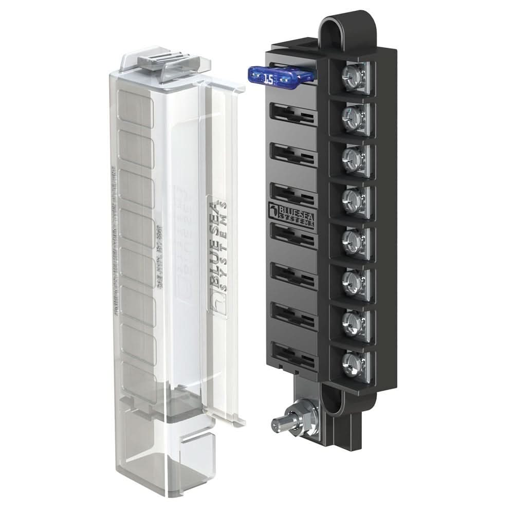 Blue Sea 5046 ST Blade Compact Fuse Blocks - 8 Circuits w/Cover - 5046 - Anchor Express