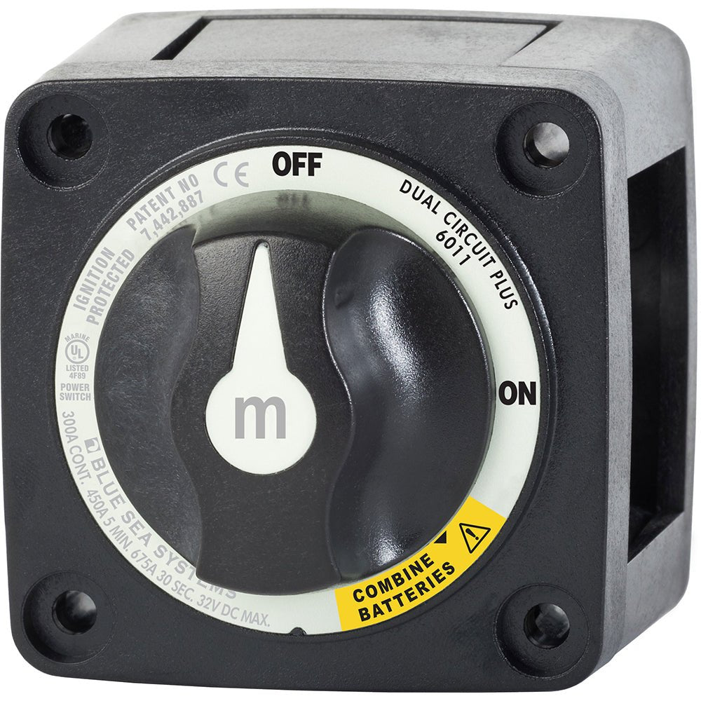 Blue Sea 6011200 m - Series Battery Switch Dual Circuit Plus - Black - 6011200 - Anchor Express
