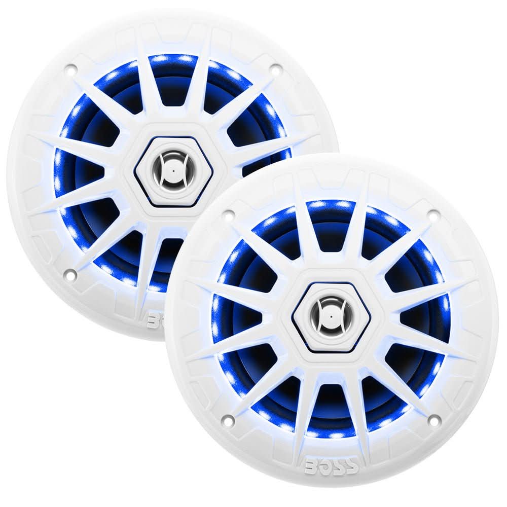 Boss Audio MRGB65 Coaxial Marine Speakers w/RGB LED Lights - 6.5" - MRGB65 - Anchor Express