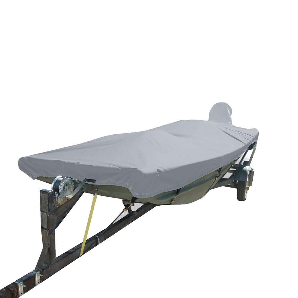Carver Poly - Flex II Styled - to - Fit Boat Cover f/15.5' Open Jon Boats - Grey - 74202F - 10 - Anchor Express