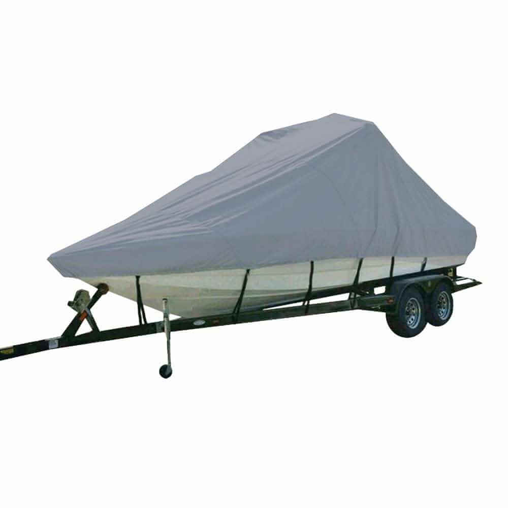 Sun-DURA Specialty Boat Cover for 21.5' Inboard Tournament Ski Boats with Tower and Swim Platform in grey