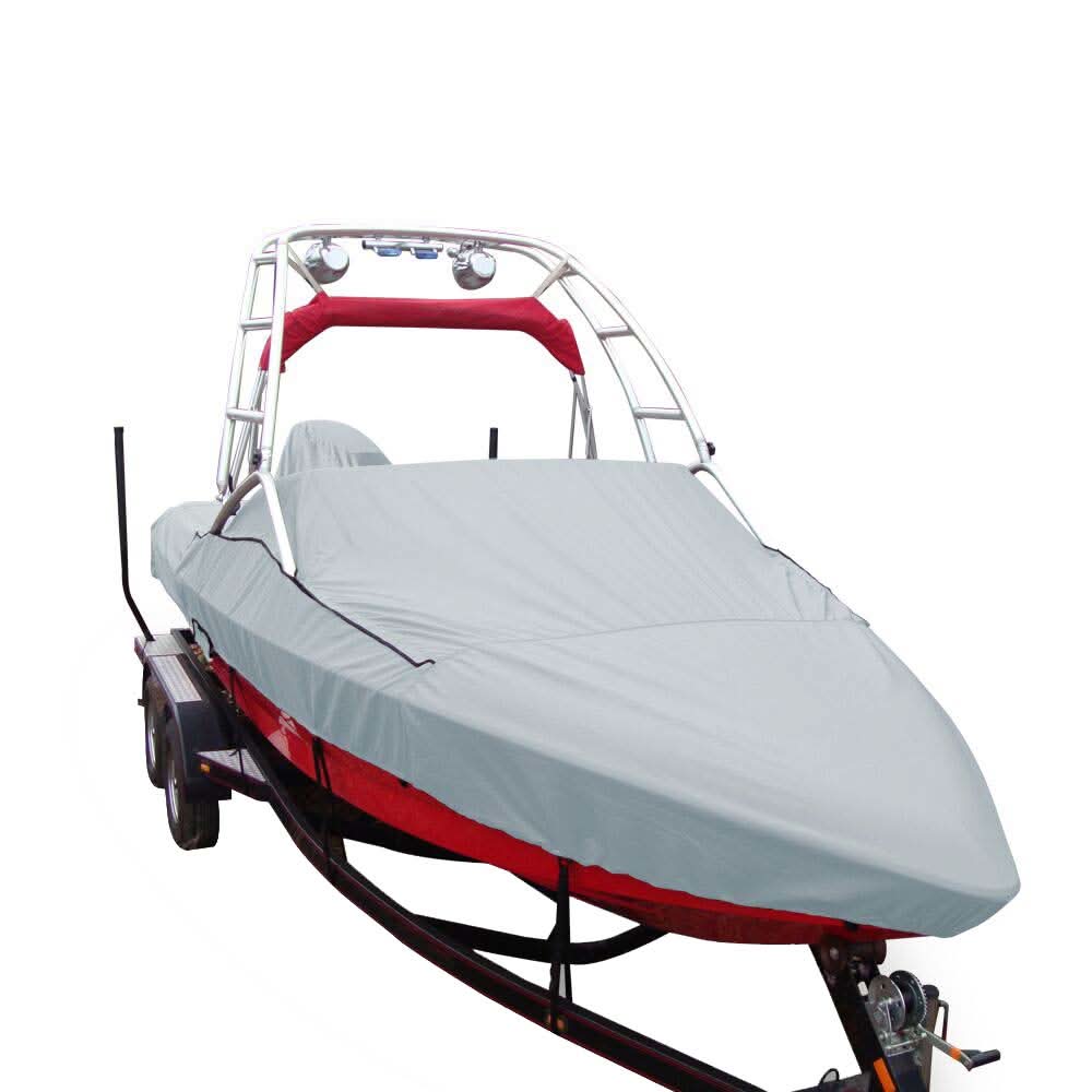 Carver Sun - DURA Specialty Boat Cover f/21.5' Sterndrive V - Hull Runabouts w/Tower - Grey - 97121S - 11 - Anchor Express