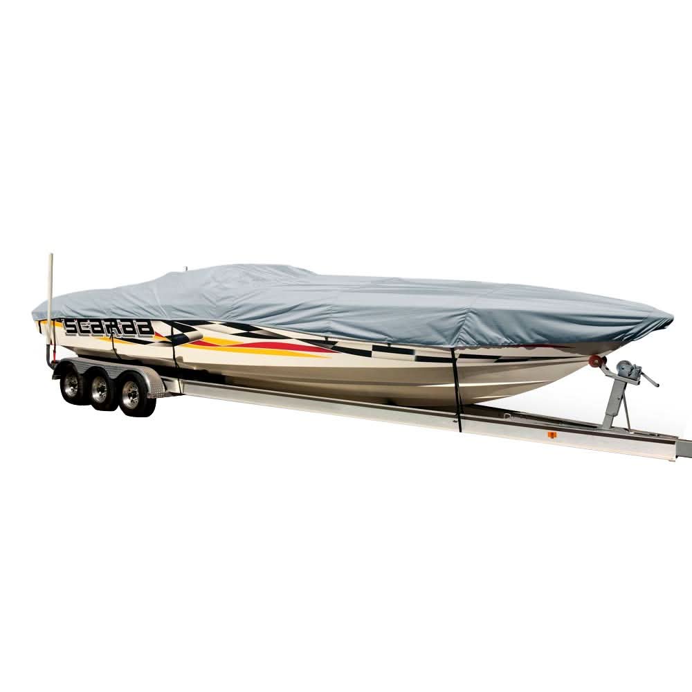 Carver Sun - DURA Styled - to - Fit Boat Cover f/25.5' Performance Style Boats - Grey - 74325S - 11 - Anchor Express