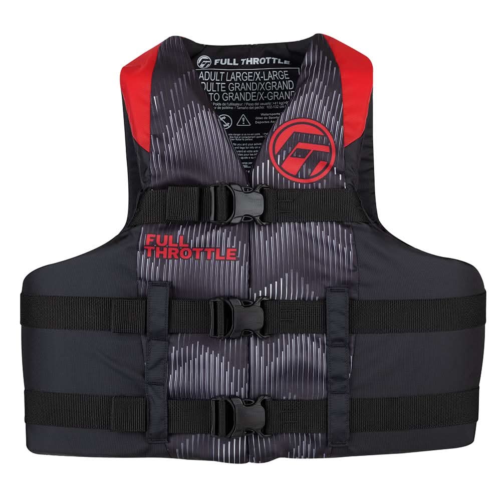 Full Throttle Adult Nylon Life Jacket - 4XL/7XL - Red/Black - 112200 - 100 - 110 - 22 - Anchor Express