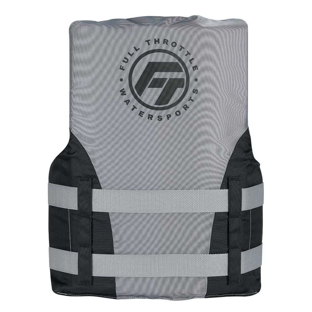 Full Throttle Teen Nylon Life Jacket - Grey/Black - 112200 - 701 - 010 - 22 - Anchor Express