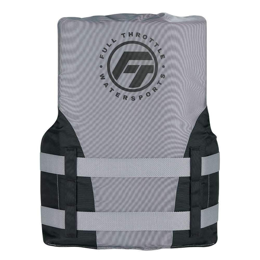 Full Throttle Teen Nylon Life Jacket - Grey/Black - 112200 - 701 - 010 - 22 - Anchor Express