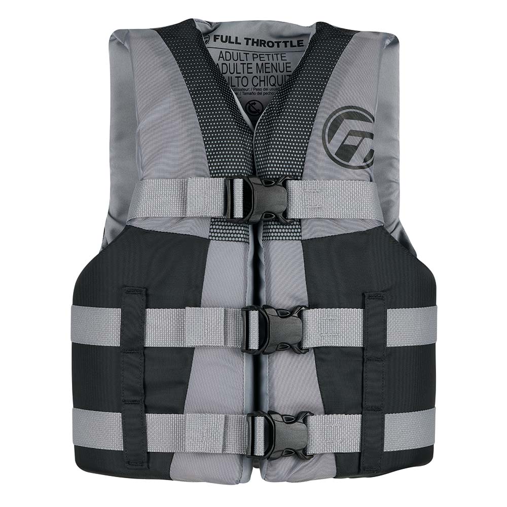 Full Throttle Teen Nylon Life Jacket - Grey/Black - 112200 - 701 - 010 - 22 - Anchor Express