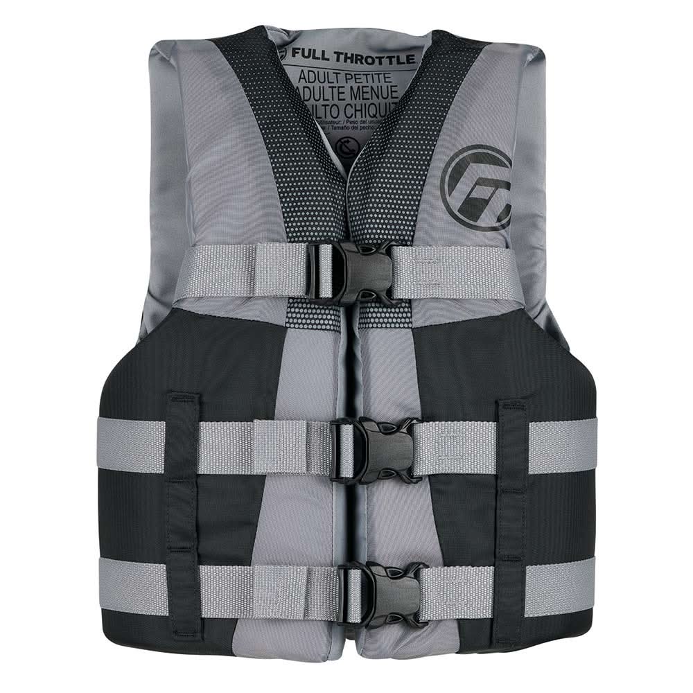 Full Throttle Teen Nylon Life Jacket - Grey/Black - 112200 - 701 - 010 - 22 - Anchor Express