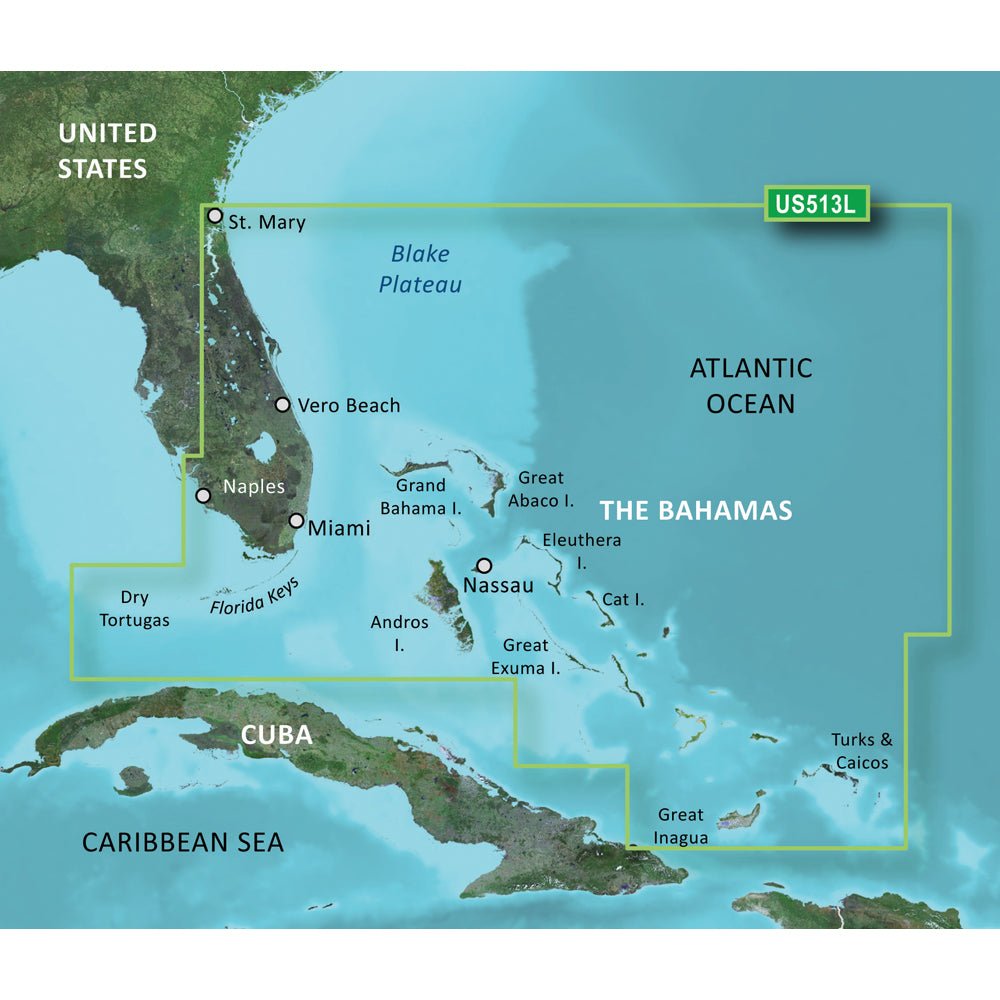 Garmin BlueChart g3 Vision HD - VUS513L - Jacksonville - Bahamas - microSD /SD 010 - C0742 - 00 - Anchor Express