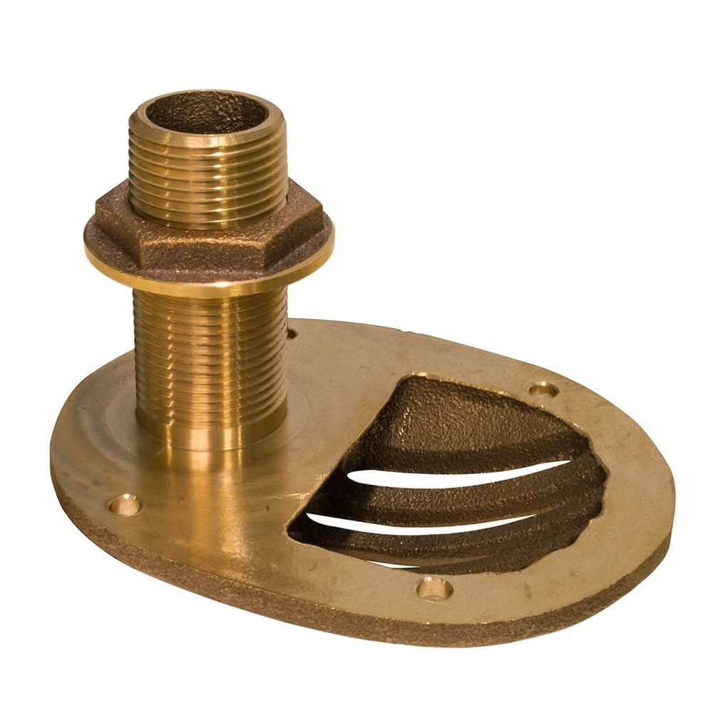 GROCO 1 - 1/2" Bronze Combo Scoop Thru - Hull w/Nut - STH - 1500 - W - Anchor Express