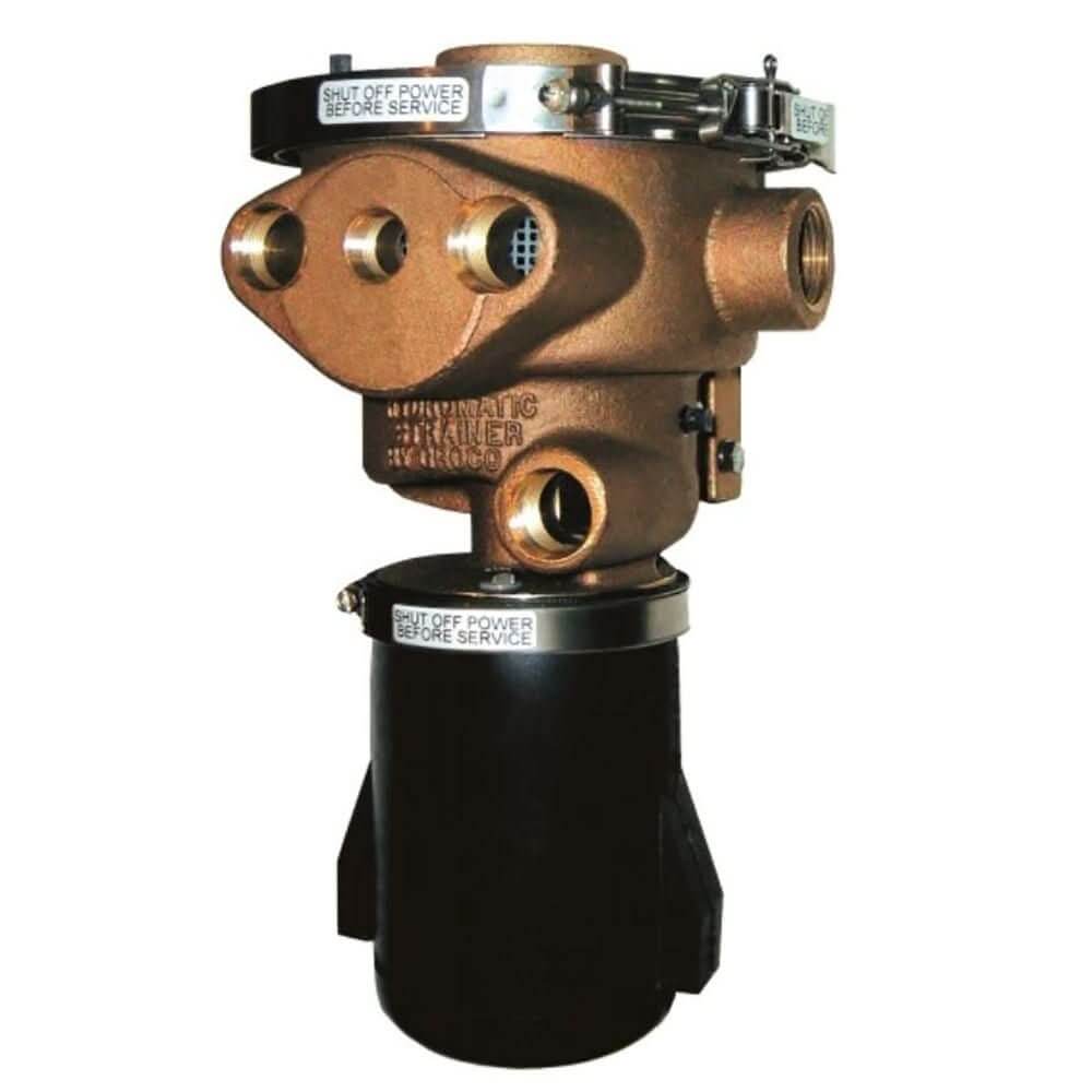 GROCO 1 - 1/2" Inlet Hydromatic Self - Cleaning Strainer - 12V - 970 - 1500 - 12 - Anchor Express