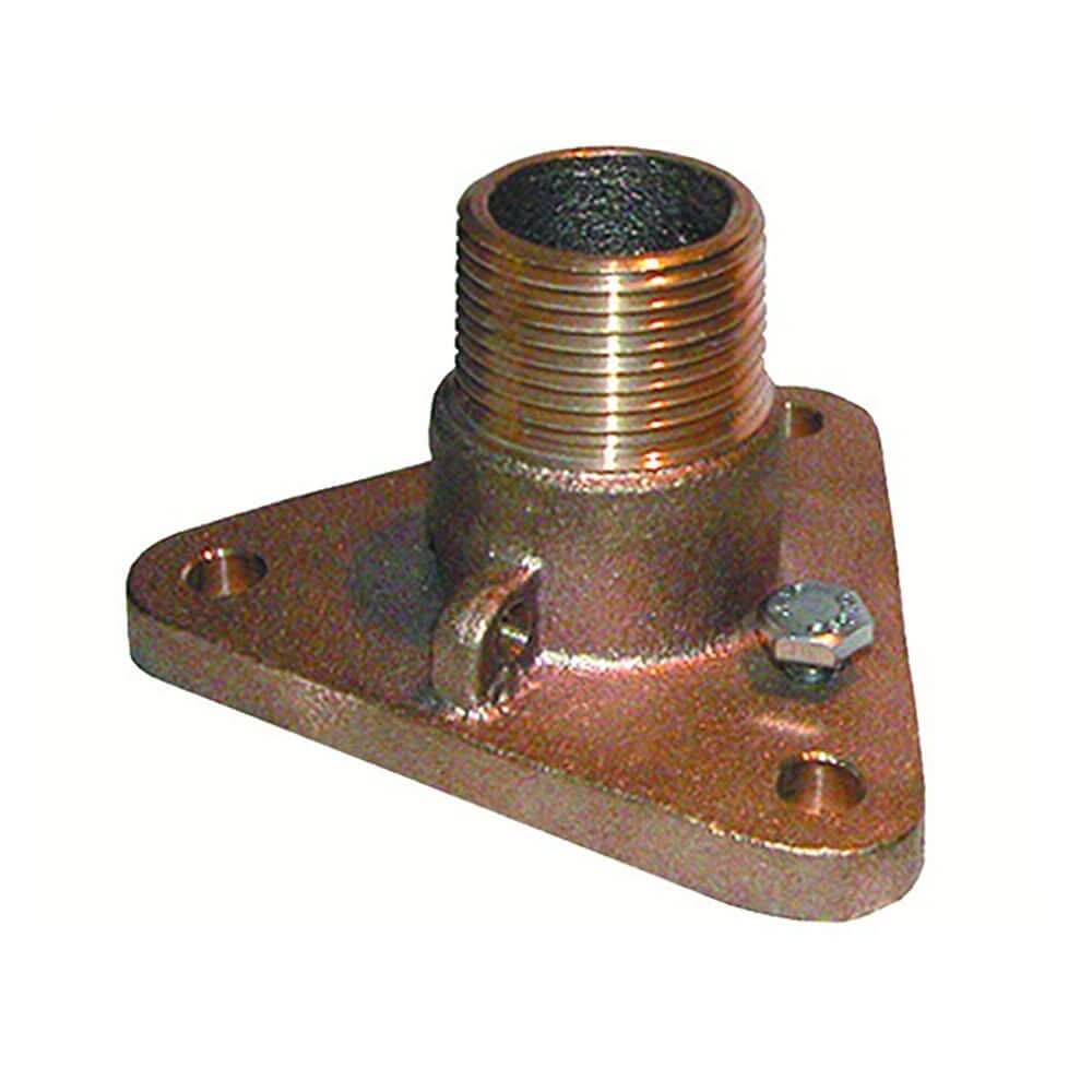 GROCO 1" Bronze NPS to NPT Flange Adapter - IBVF - 1000 - Anchor Express