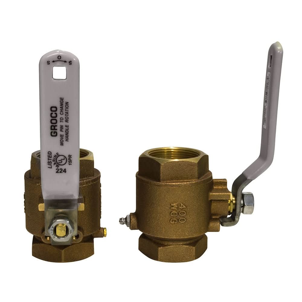 GROCO 1/4" NPT Bronze In - Line Ball Valve - IBV - 250 - Anchor Express