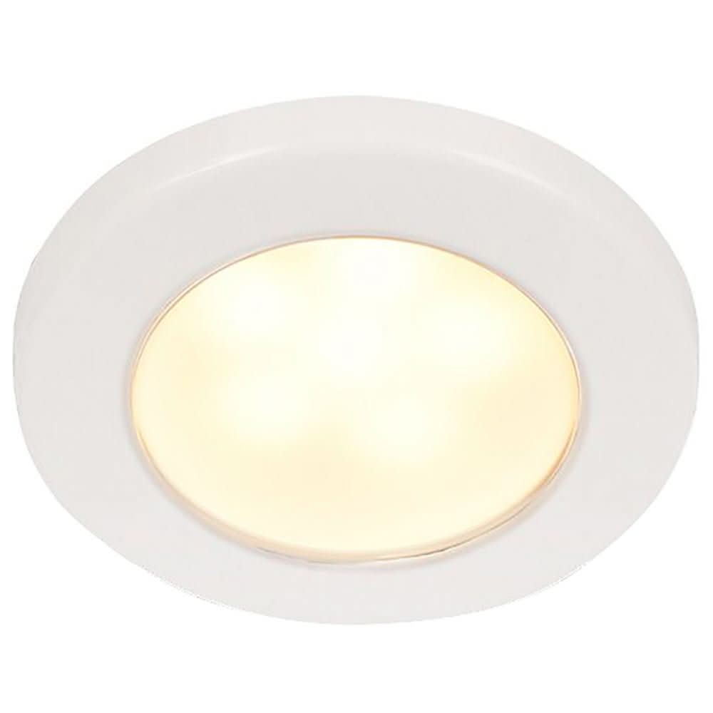 Hella Marine EuroLED 75 3" Round Screw Mount Down Light - Warm White LED - White Plastic Rim - 24V - 958109111 - Anchor Express