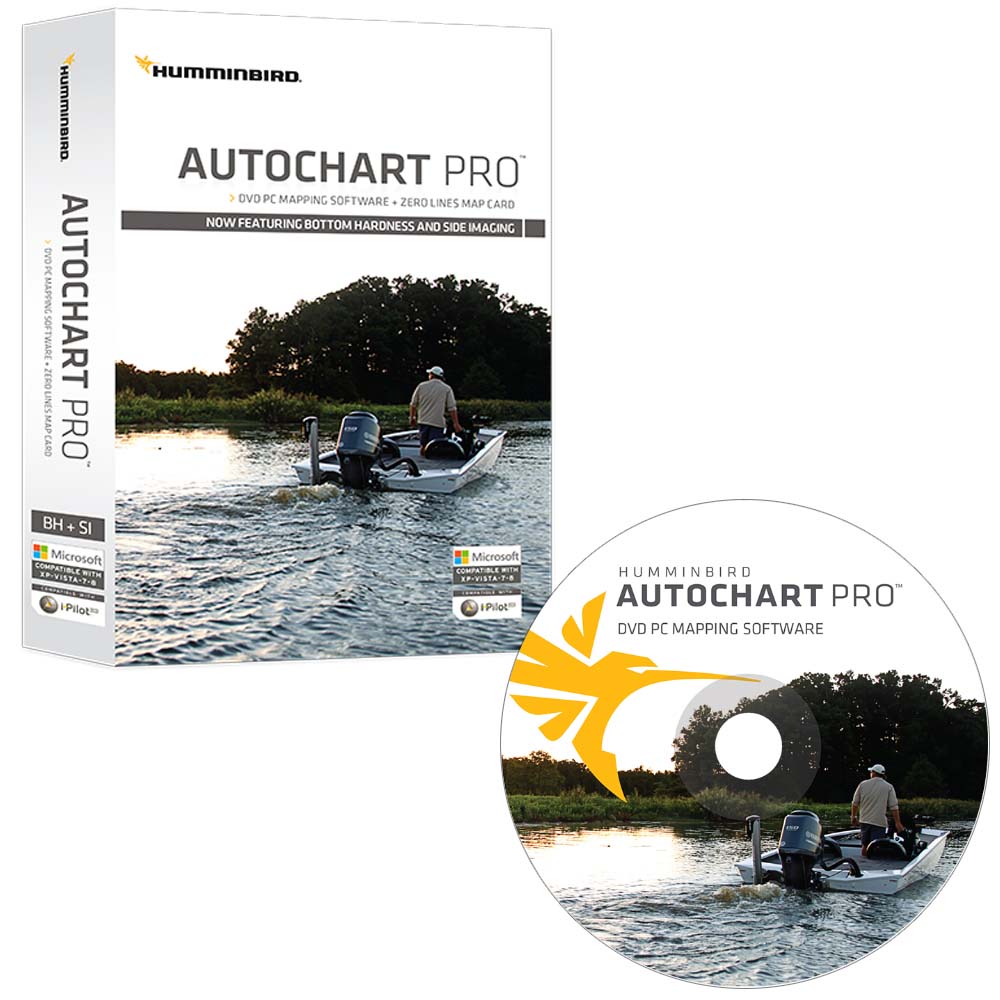 Humminbird AutoChart PRO DVD PC Mapping Software w/Zero Lines Map Card - 600032 - 1 - Anchor Express