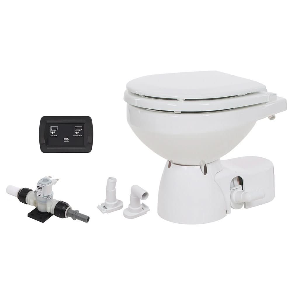Jabsco Quiet Flush E2 Fresh Water Toilet Compact Bowl - 24V - Soft Close Lid - 38045 - 3094RSP - Anchor Express