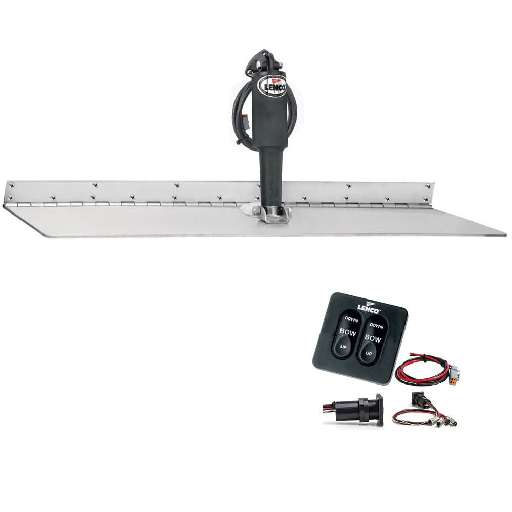 Lenco 12" x 24" Super Strong Trim Tab Kit w/Standard Tactile Switch Kit 12V - TT12X24SS - Anchor Express