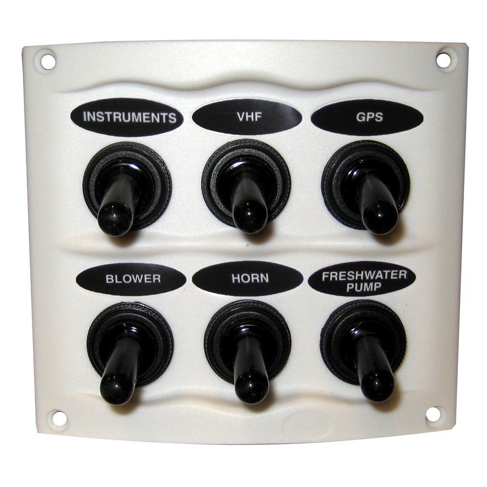 Marinco Waterproof Panel - 6 Switches - White - 900 - 6WPW - Anchor Express