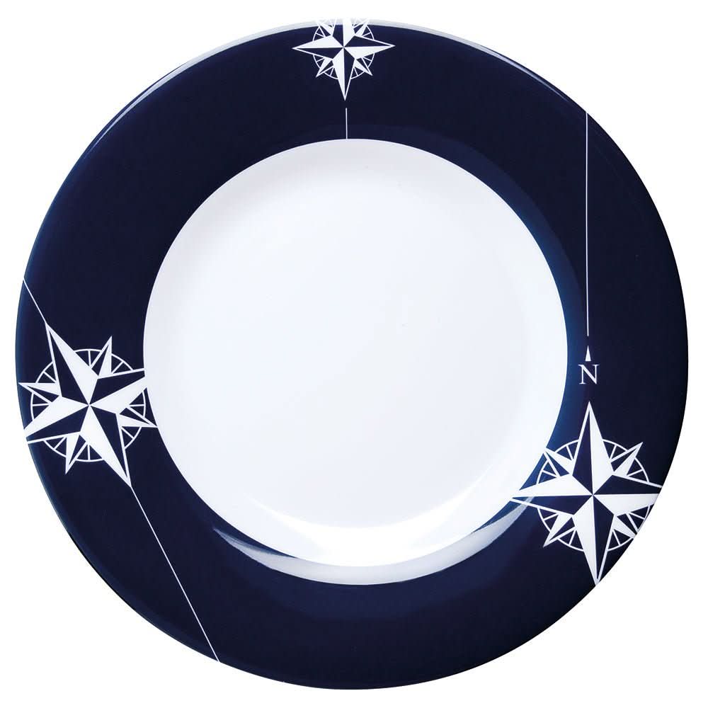 Marine Business Melamine Non - Slip, Flat, Round Dinner Plate - NORTHWIND - 10" Set of 615001C - 15001C - Anchor Express