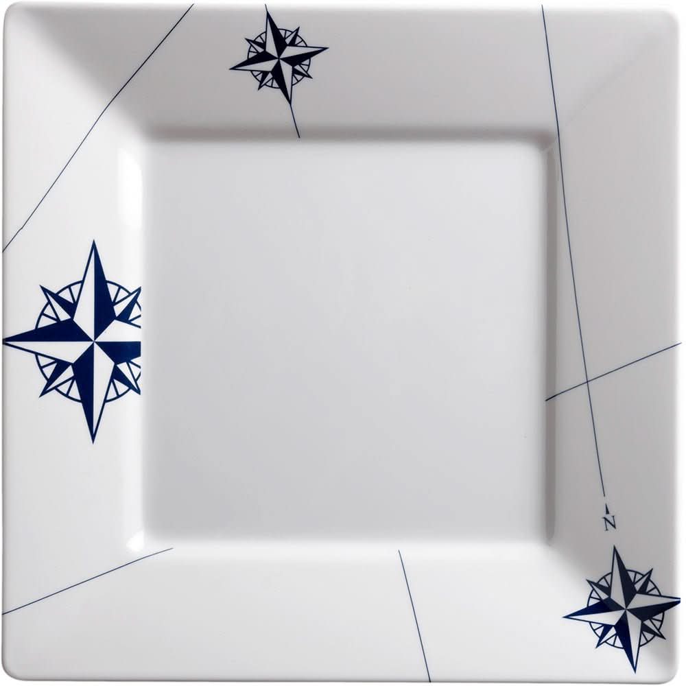 Marine Business Melamine Square, Flat Dinner Plate - NORTHWIND - 10" x 10" Set of 615021C - 15021C - Anchor Express