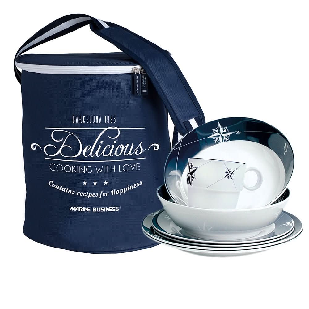Marine Business Melamine Tableware Set & Basket - NORTHWIND - Set of 2415144 - 15144 - Anchor Express