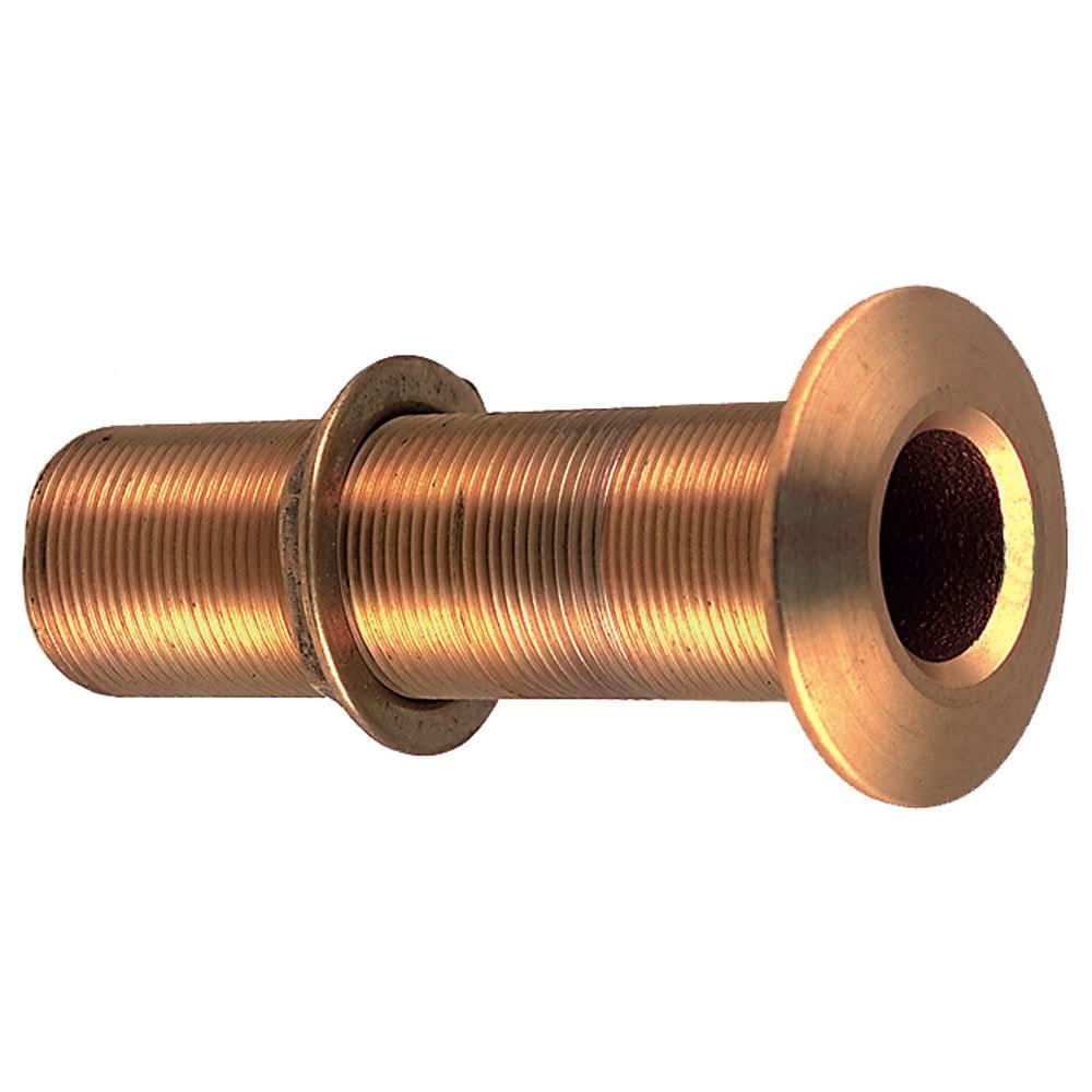 Perko 3/4" Thru - Hull Fitting w/Pipe Thread Bronze Extra Long - Max Hull 5" Thick - 0348DP5PLB - Anchor Express
