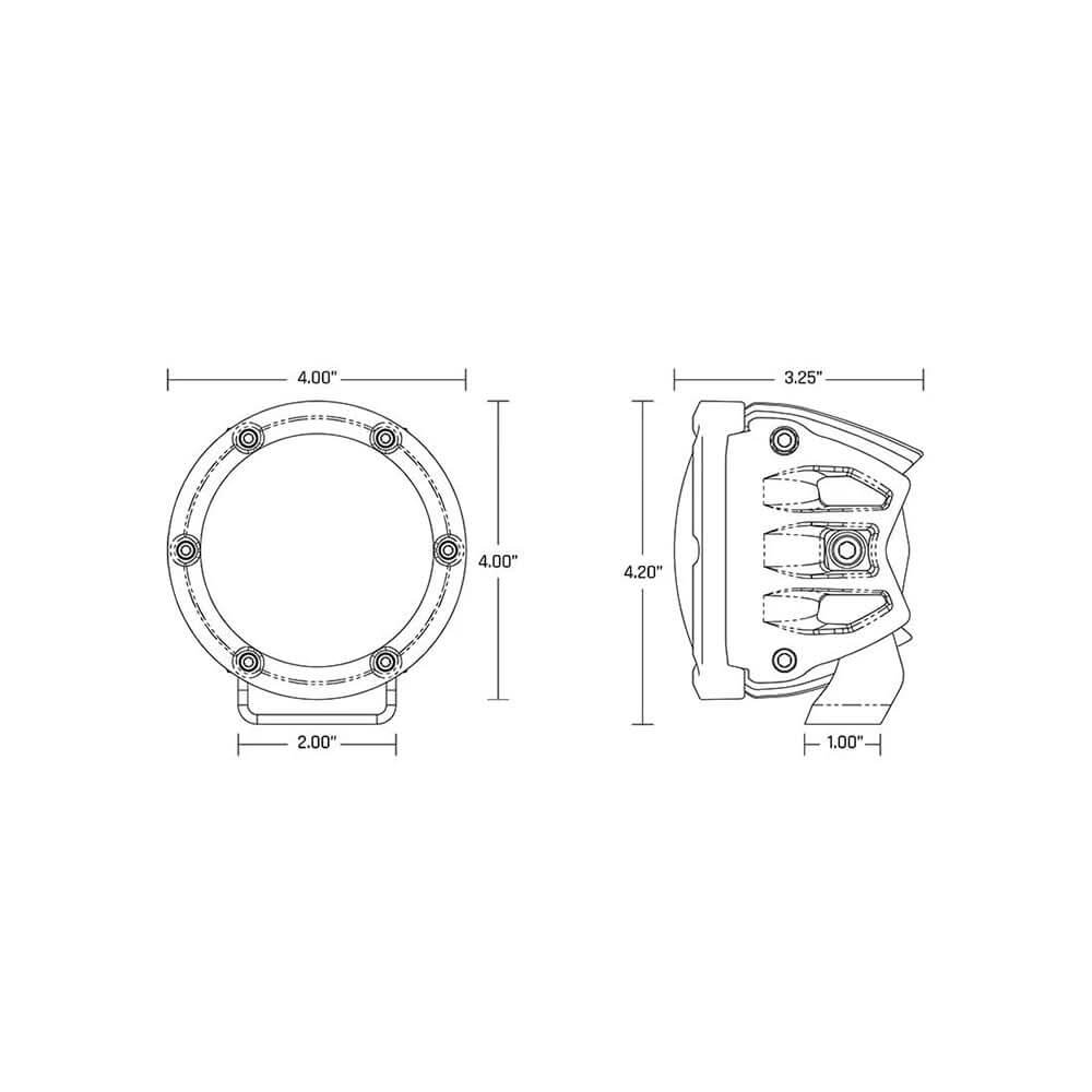 RIGID Industries 360 Series 4" Spot w/Amber Pro Lens - Pair - 36123 - Anchor Express