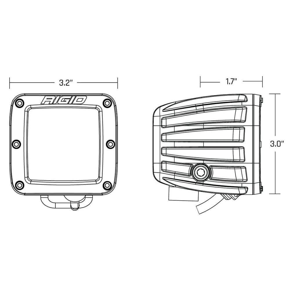 RIGID Industries D - Series Spot w/Amber Pro Lens - Pair - 20252 - Anchor Express