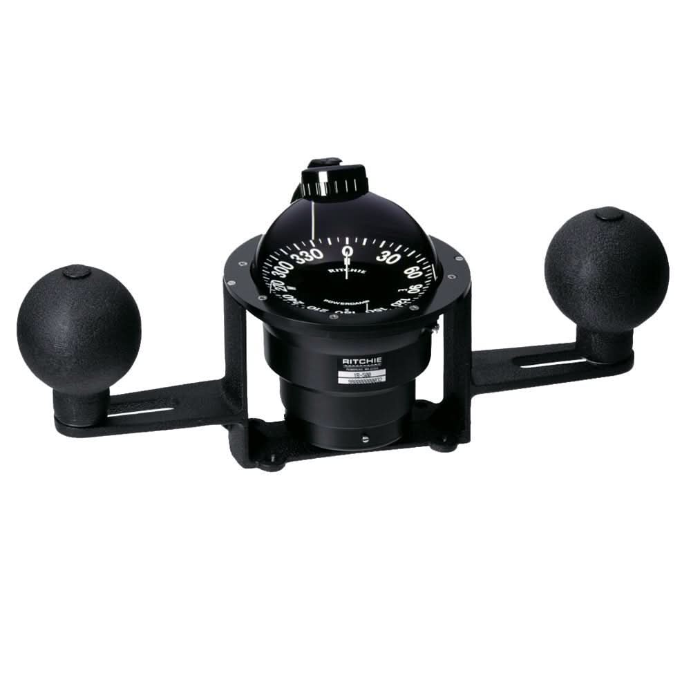Ritchie YB - 600 Globemaster Steel Boat Compass w/5° Card - 12V - Yoke Mounted - Black - YB - 600 - Anchor Express